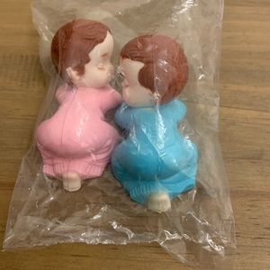 Boy/Girl Twin Baby Cake Topper